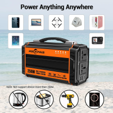 Портативна зарядна станція ROCKPALS 250 (222 Вт·год / 250 Вт) 110V