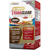Натокіназа з еластином LABO Nutrition Ultimate VesseCLEAR EX 4000FU, 30 капсул (Японія)