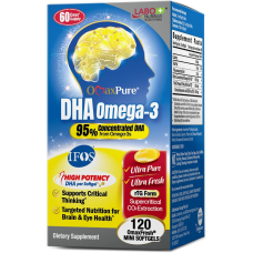 Преміум Омега-3 ДГК LABO Nutrition OmaxPure DHA rTG (Японія), 120 капсул — Оригінал за найнижчою ціною