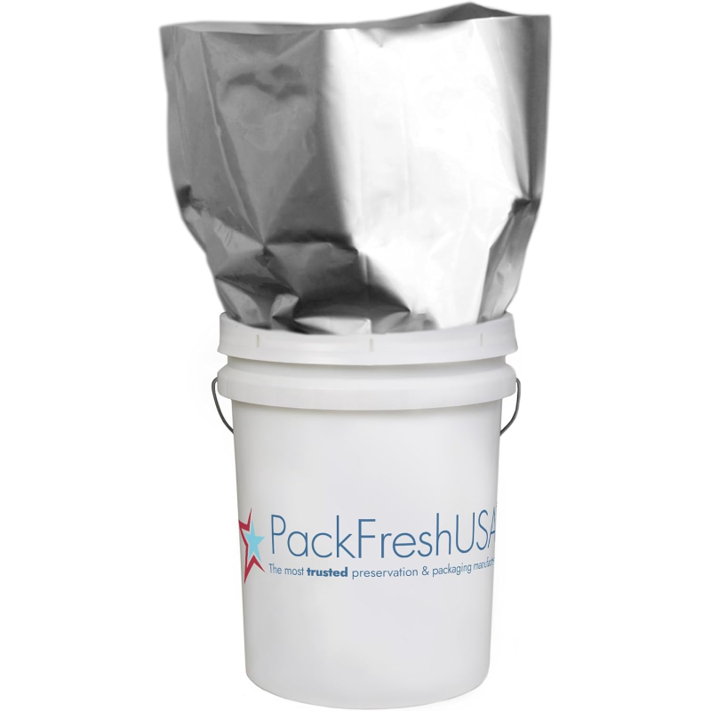 Комплект майларових пакетів PackFreshUSA 5-Gallon 4.3 mil (48х71 см), 6 шт. + поглиначі кисню