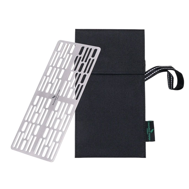 Решітка гриль титанова 25 см×11 см. Бушкрафт. Виживання в лісі