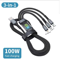 Універсальний зарядний USB-кабель 3 в 1 (Type-C, Micro-USB, Lightning) 115 см Універсальний зарядний USB-кабель 3 в 1 (Type-C, Micro-USB, Lightning) 115 см