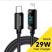 Кабель швидкої зарядки Essager Type-C to Lightning PD 29W з індикатором потужності (1 метр) Кабель швидкої зарядки Essager Type-C to Lightning PD 29W з індикатором потужності (1 метр)