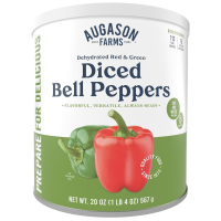 Сублімований болгарський перець кубиками Augason Farms Dehydrated Red and Green Bell Peppers (113 порцій, 567 г)