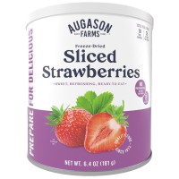 Сублімована нарізана полуниця Augason Farms Freeze-Dried Sliced Strawberries (181г, банка №10) термін зберігання 30 років
