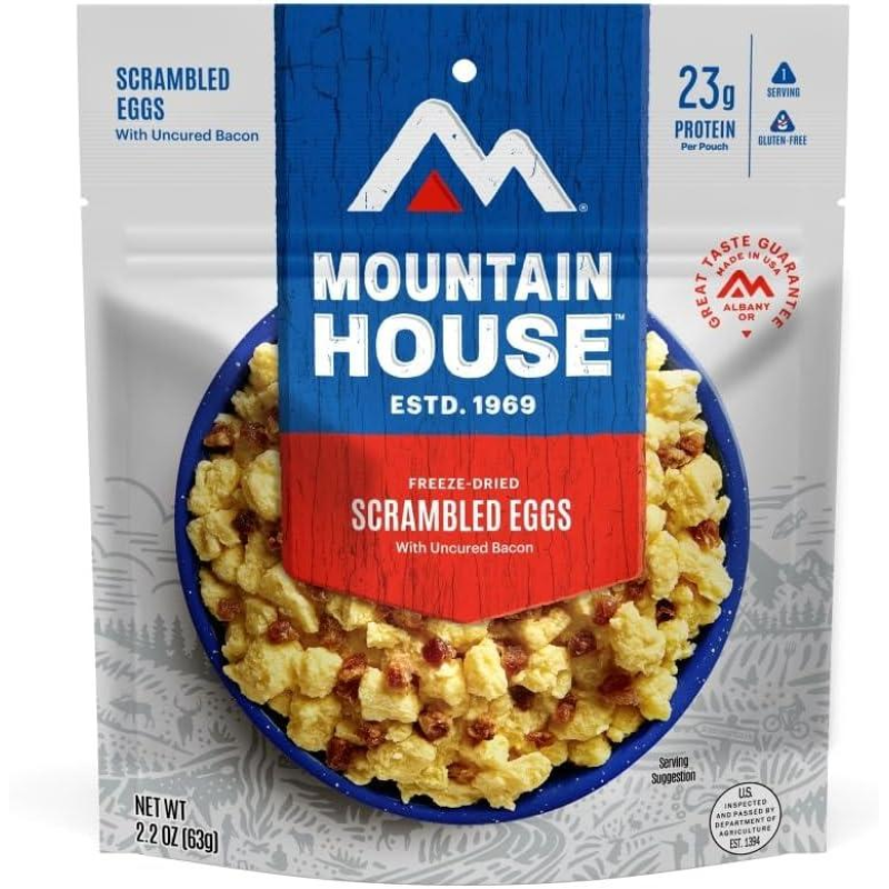 Сублімована яєчня-бовтунья з беконом від Mountain House США