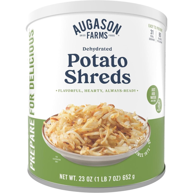 Augason Farms картопляна крихта (США) термін зберігання 25 років.
