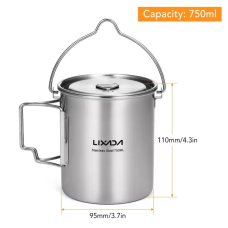 Казанок кухоль 750 мл сталь Lixada