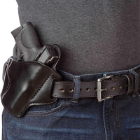 Шкіряний збройовий ремінь зі сталевим осердям Bullhide Belts (США), чорний, 110 см Шкіряний збройовий ремінь зі сталевим осердям Bullhide Belts (США), чорний, 110 см