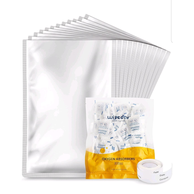 Майларові пакети 38 х 26 см 4міл 100 шт Wisedry + поглиначі кисню (США)