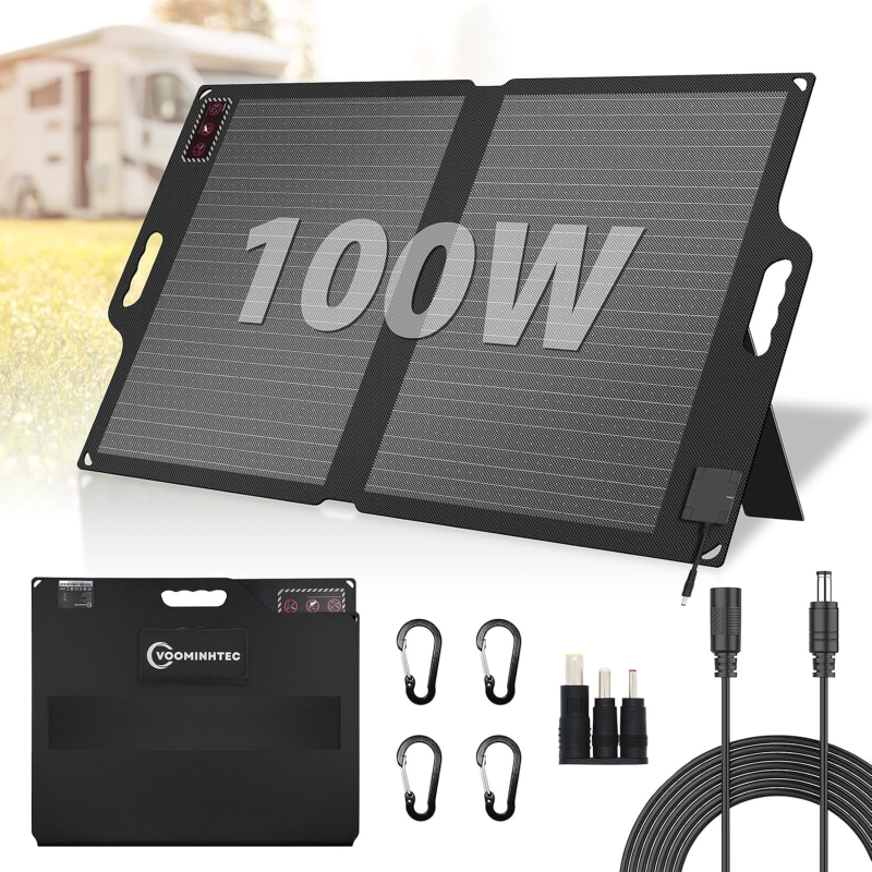 Портативна складана сонячна панель Voominhtec 100W 22V ETFE